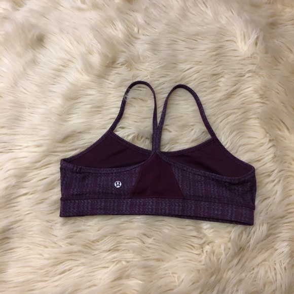 Lululemon purple chevron design sports bra - Picture 2 of 5